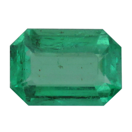 0.70 ct Emerald Cut Emerald : Rich Green