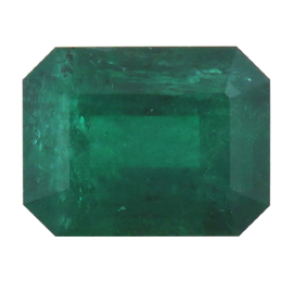 14.36 ct Deep Rich Green Natural Emerald Cut Natural Emerald