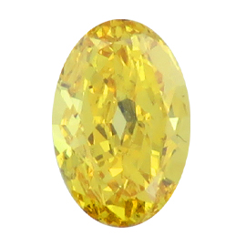 0.35 ct Oval Diamond : Fancy Vivid Yellow / SI1