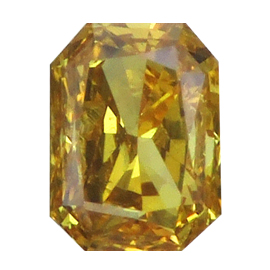 0.51 ct Radiant Diamond : Fancy Deep Orangy Yellow / SI2