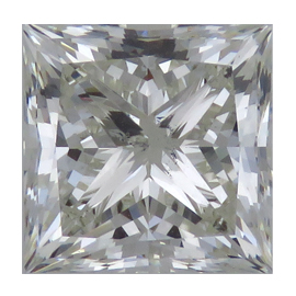 3.51 ct Princess Cut Natural Diamond : K / SI2