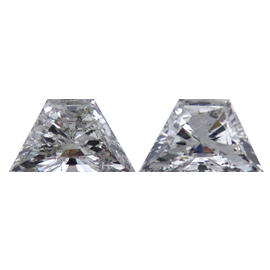 0.55 cttw Pair of Trapezoid Diamonds : G / VS2