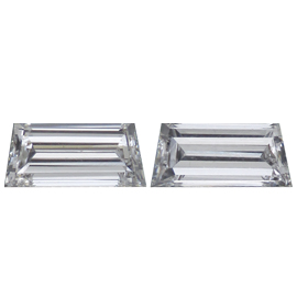 1.62 cttw Pair of Trapezoid Natural Diamonds : F / VS1