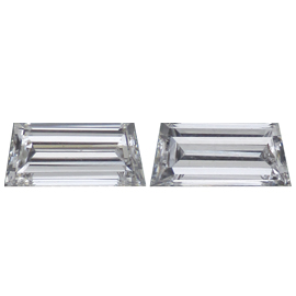 1.62 cttw Pair of Trapezoid Diamonds : F / VS1