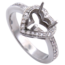 18K White Gold Multi Stone Setting : 0.30 cttw Diamonds