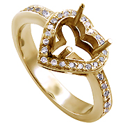 18K Yellow Gold 0.30cttw Diamond Setting