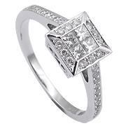 18K White Gold 0.46cttw Diamond Ring