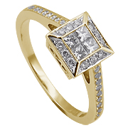 18K Yellow Gold 0.46cttw Diamond Ring