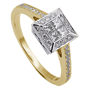 18K Two Tone 0.46cttw Diamond Ring