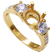 18K Yellow Gold 0.60cttw Diamond Setting