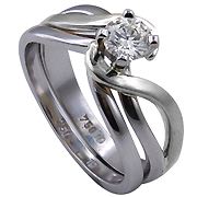 18K White Gold 0.50ct Diamond Set