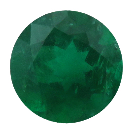 1.52 ct Round Emerald : Rich Grass Green