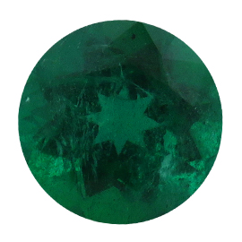 1.40 ct Round Emerald : Rich Green