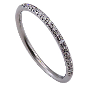 18K White Gold 0.10cttw Diamond Band