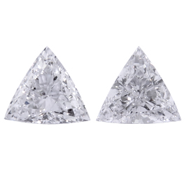 0.88 cttw Pair of Trillion Diamonds : E / SI2