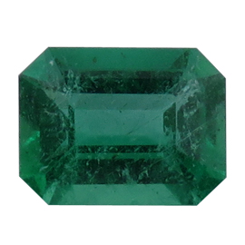 0.96 ct Emerald Cut Emerald : Fine Grass Green