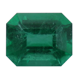 0.89 ct Emerald Cut Emerald : Deep Rich Green