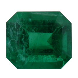 0.96 ct Emerald Cut Emerald : Deep Rich Green