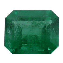 1.18 ct Emerald Cut Emerald : Rich Grass Green