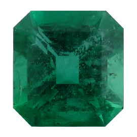 1.46 ct Emerald Cut Emerald : Deep Green