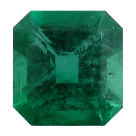 1.46 ct Deep Green Natural Emerald Cut Natural Emerald