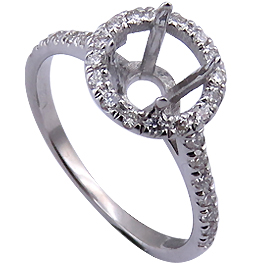 Platinum Multi Stone Setting : 0.36 cttw Diamonds