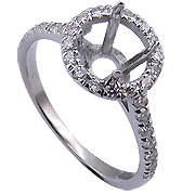 Platinum 0.36cttw Diamond Setting