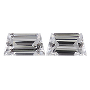0.32 cttw E / VS1 Pair of Trapezoid Step Cut Natural Diamonds