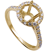 18K Yellow Gold 0.36cttw Diamond Setting