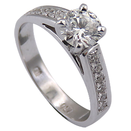 Platinum Multi Stone Ring : 0.68 cttw Diamonds