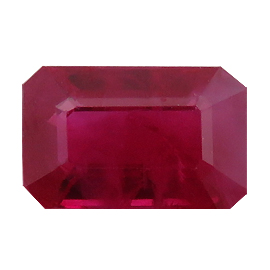 1.04 ct Emerald Cut Ruby : Deep Rich Red