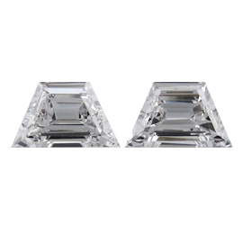 1.00 cttw Pair of Trapezoid Natural Diamonds : D / VS1