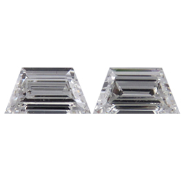 1.12 cttw Pair of Trapezoid Natural Diamonds : F / VS1