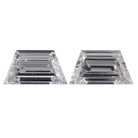 1.12 cttw Pair of Trapezoid Diamonds : F / VS1