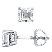 18K White Gold 1.00cttw Diamond Earrings