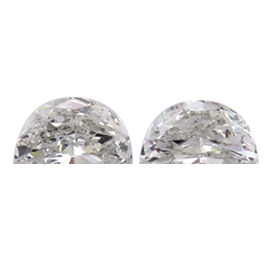 0.79 cttw Pair of Half Moon Diamonds : I / SI1