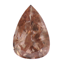 0.65 ct Pear Shape Diamond : Fancy Brown pink / I1