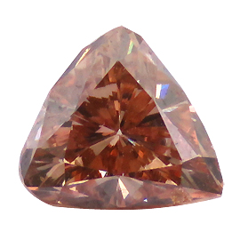 0.51 ct Trillion Diamond : Fancy Deep Pink Brown / SI1