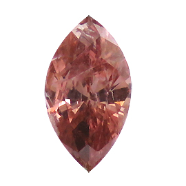 0.30 ct Marquise Diamond : Fancy deep Orange pink / I1