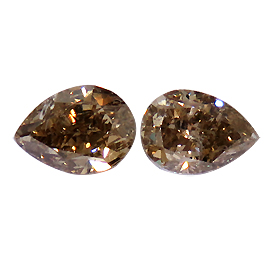 1.69 ct Pear Shape Diamond : Fancy Cognac / I1