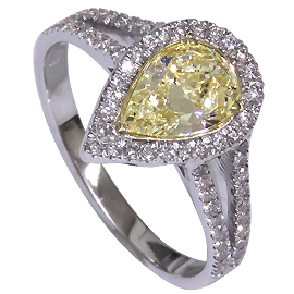 14K White Gold Multi Stone Ring : 1.54 cttw Diamonds