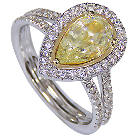 14K White Gold Multi Stone Ring : 1.22 cttw Diamonds