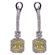 18K White Gold 4.01cttw Diamond Earrings