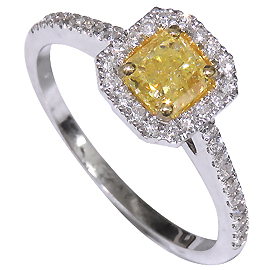 14K White Gold Multi Stone Ring : 1.11 cttw Diamonds