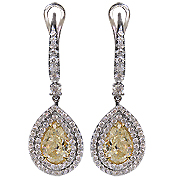18K White Gold 5.02cttw Diamond Earrings