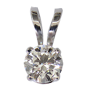 14K White Gold 0.20 ct Diamond Pendant