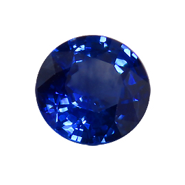 0.61 ct Round Blue Sapphire : Rich Royal Blue