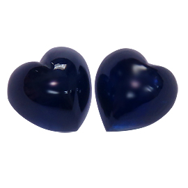 6.79 cttw Deep Rich Blue Pair of Cabochon Natural Blue Sapphires