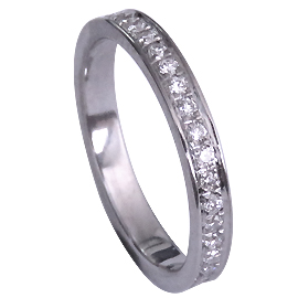 18K White Gold Band : 0.45 ct Diamonds