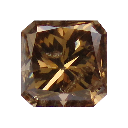 0.63 ct Radiant Diamond : Fancy Champagne / I1